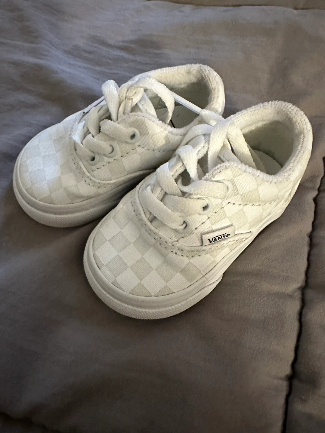 Vans Toddler Checkerboard Sneakers - White/Cream