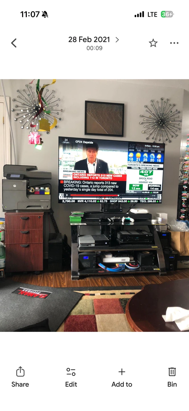 60 inch Samsung TV with stand