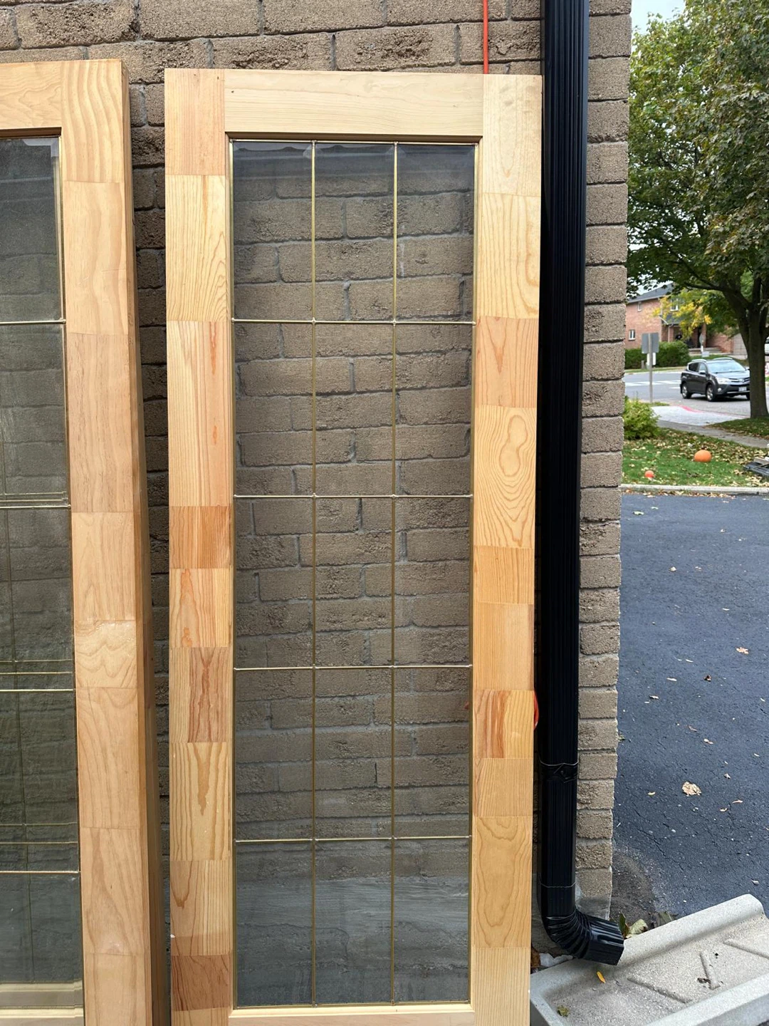 Wooden Frame Glass Doors (Set of 2) - photo 2