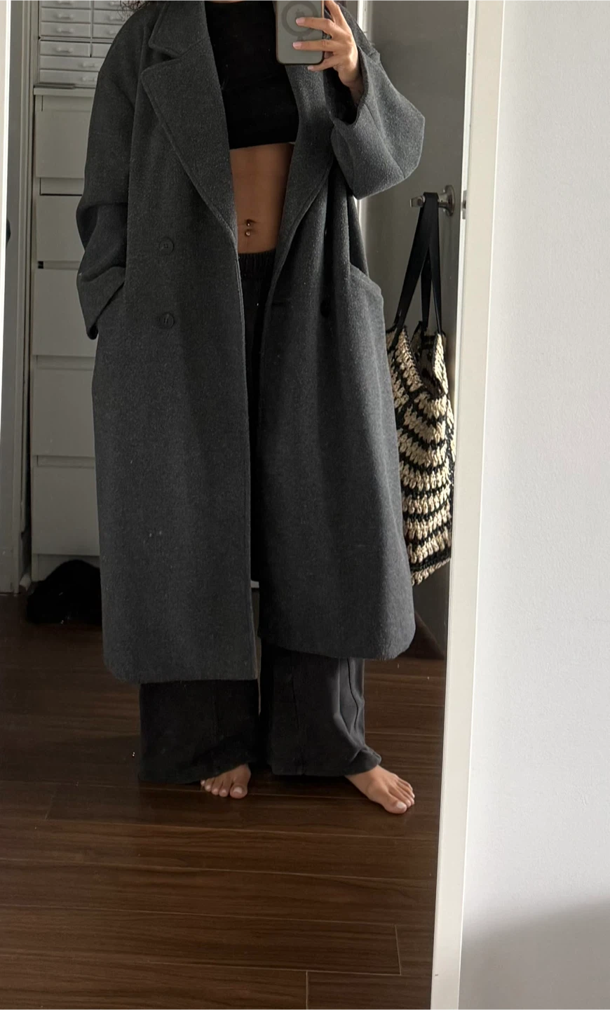Zara Wool Blend Coat Grey - photo 4