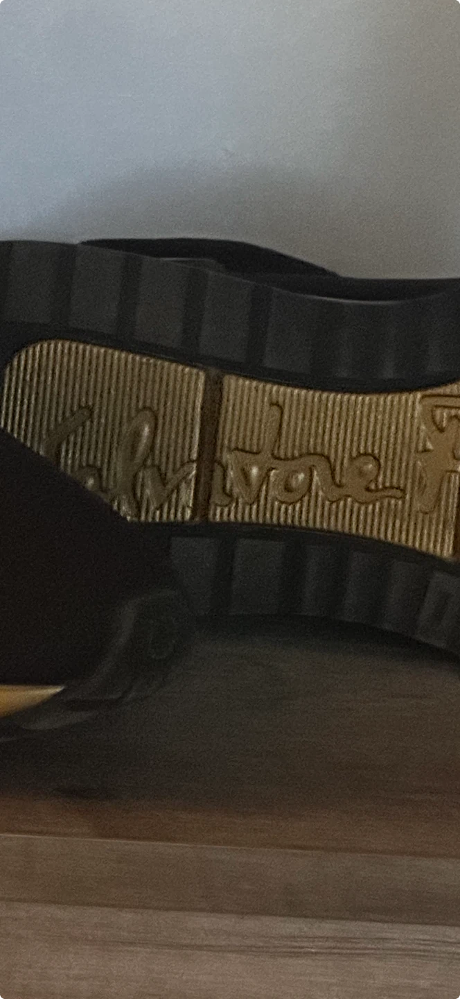 Salvatore Ferragamo Black & Gold Sock Sneakers - photo 4