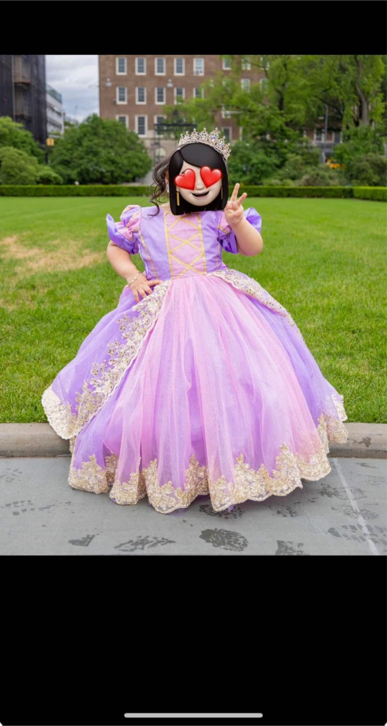 Girls Purple Princess Costume Dress - photo 3