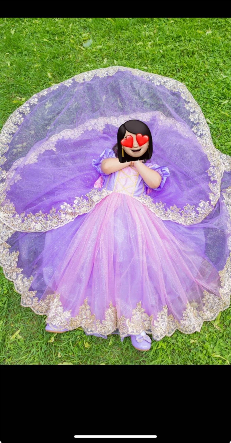 Girls Purple Princess Costume Dress - photo 2