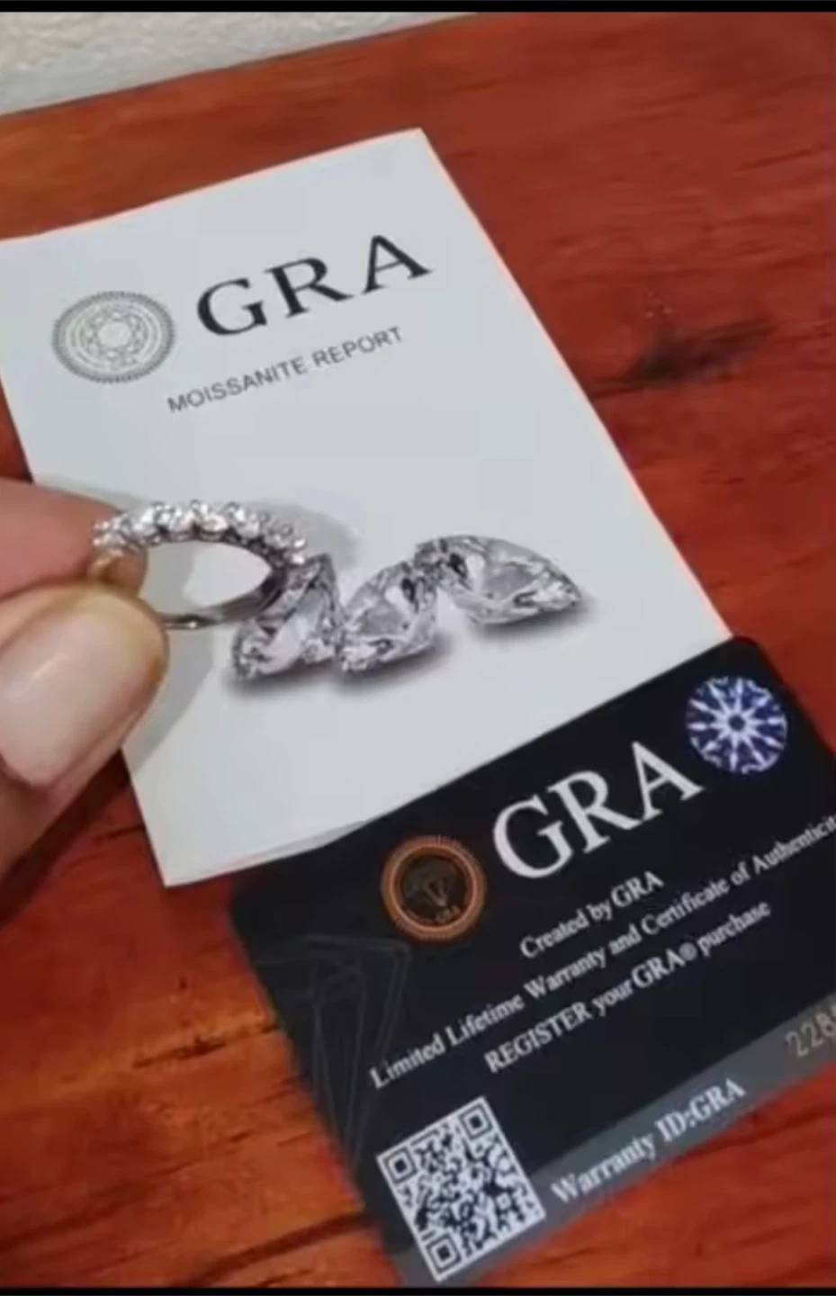 100% Moissanite Ring GRA Certificate - photo 2