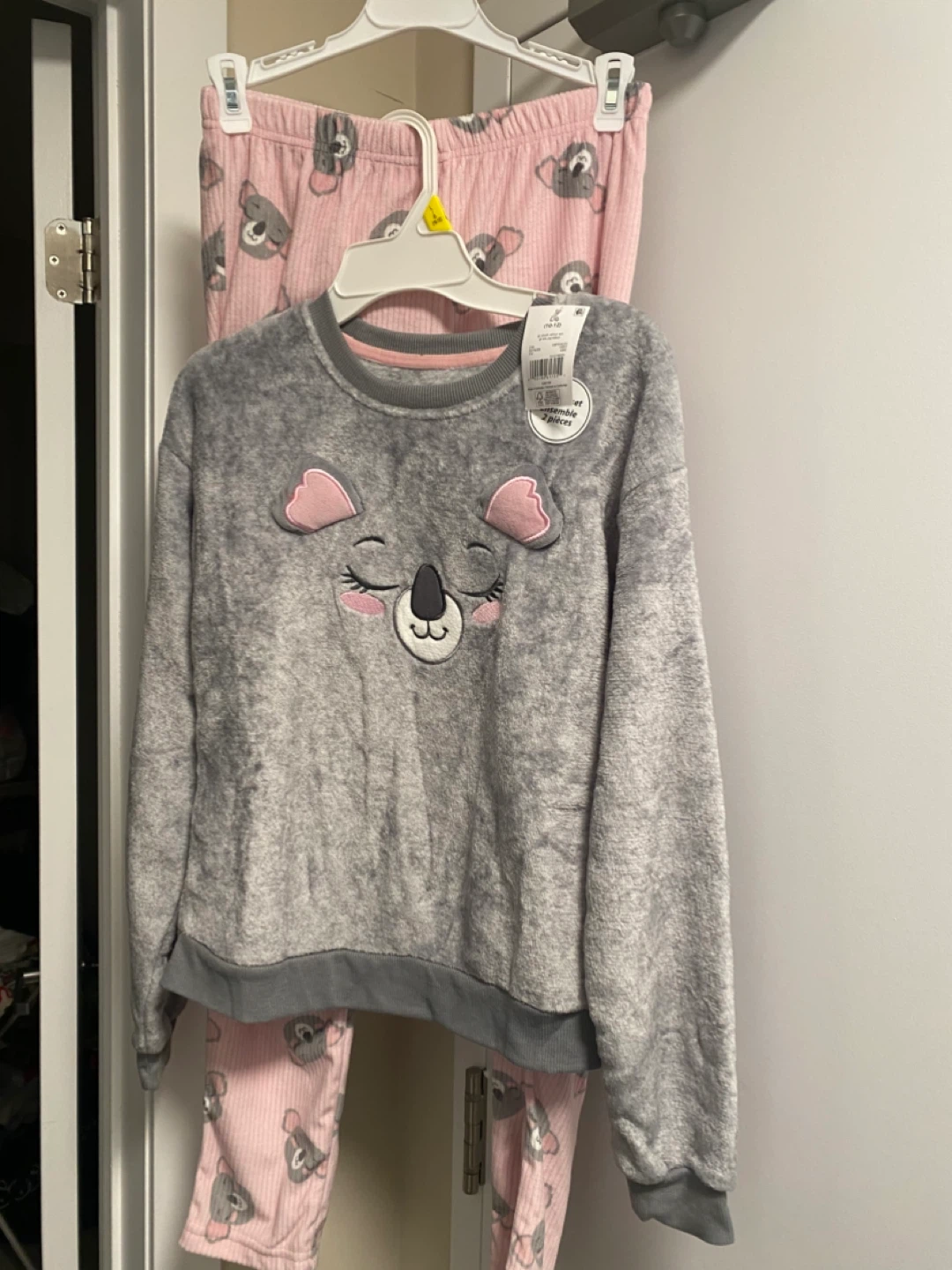 George Girls Koala Pajama Set Size L (10-12)