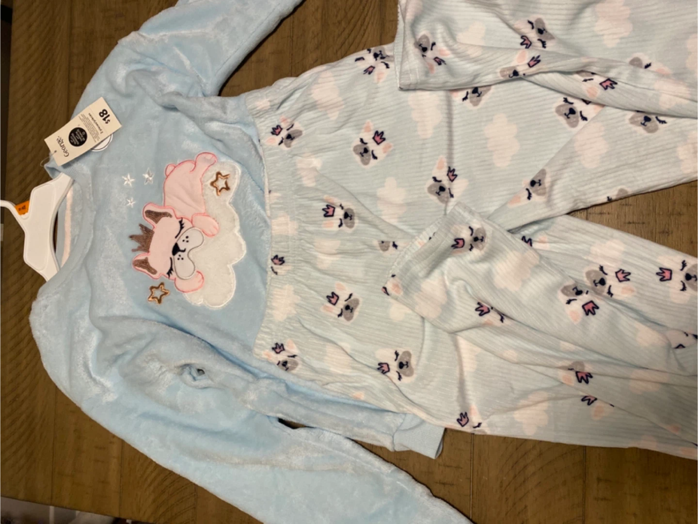 George Girls' Sleepwear Pajama Set - Frenchie Cloud Print - photo 5