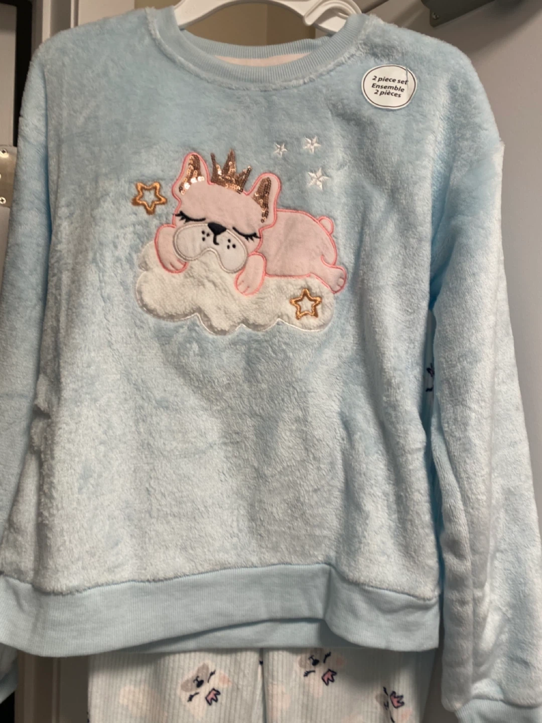 George Girls' Sleepwear Pajama Set - Frenchie Cloud Print - photo 3