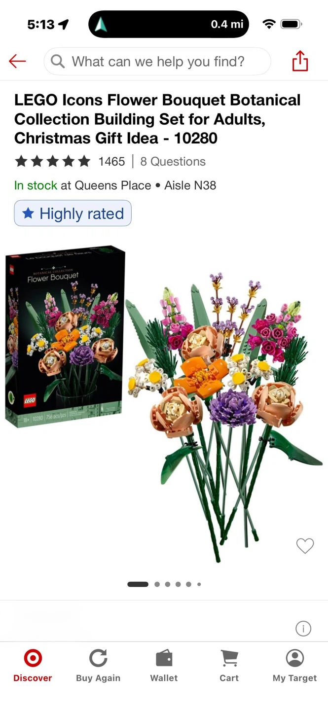 LEGO Icons Flower Bouquet Botanical  Set 10280