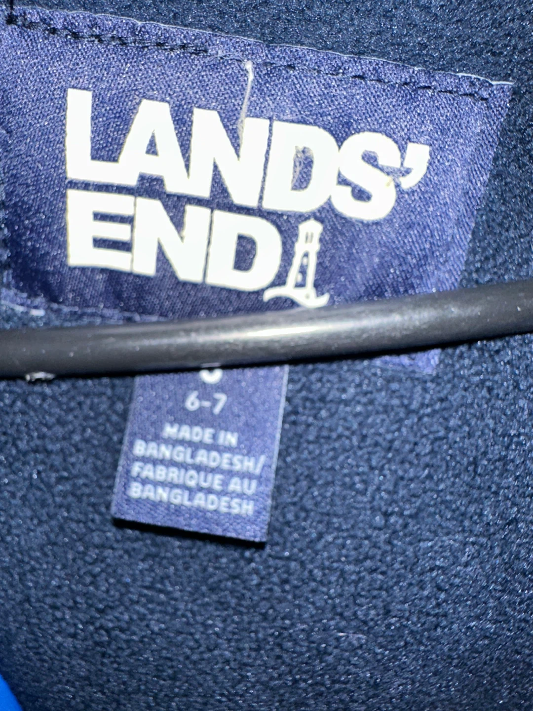 Lands' End Blue and Black Winter Jacket - Size 6-7 - photo 2