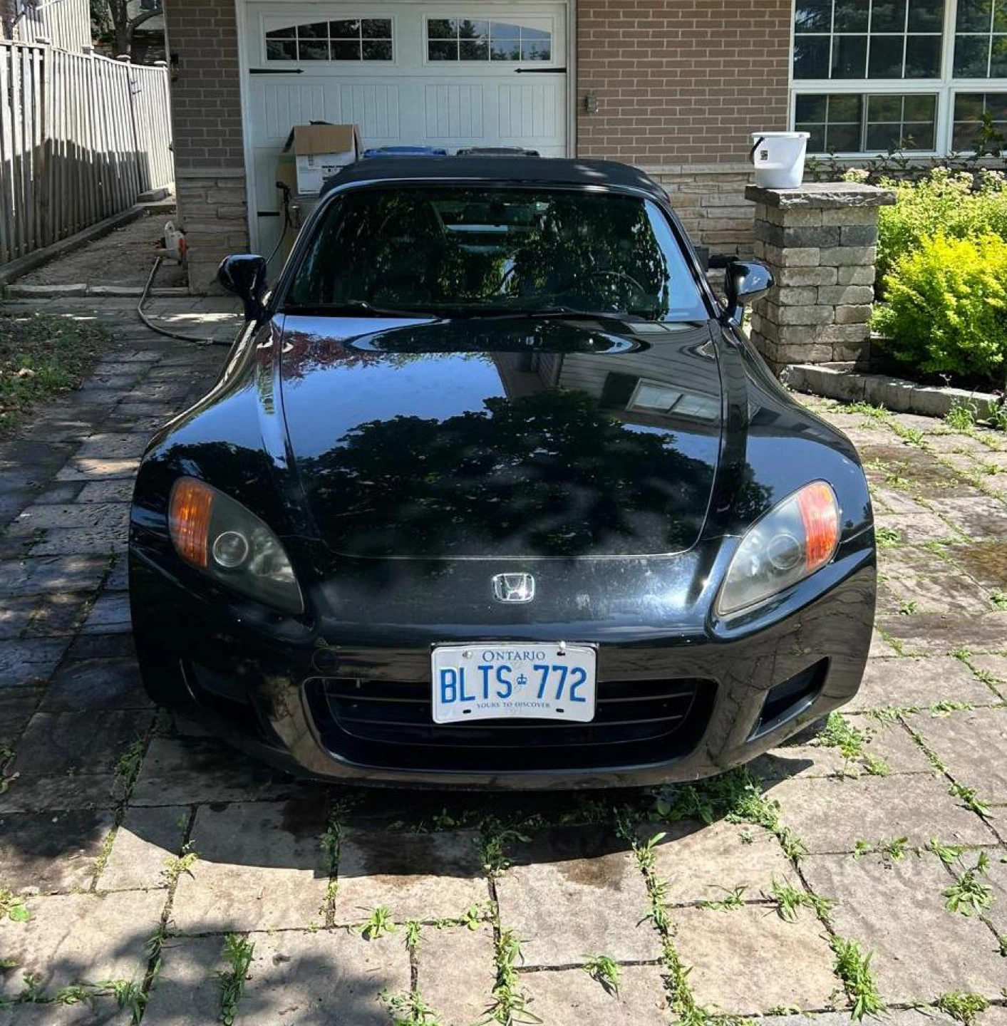 Black Honda S2000 Convertible