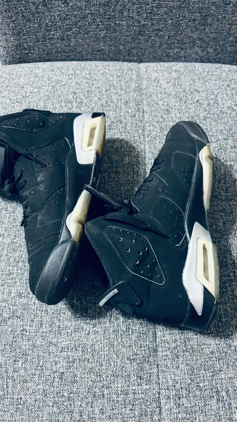 Jordan 6 Retro TD Black White Sneakers - photo 2