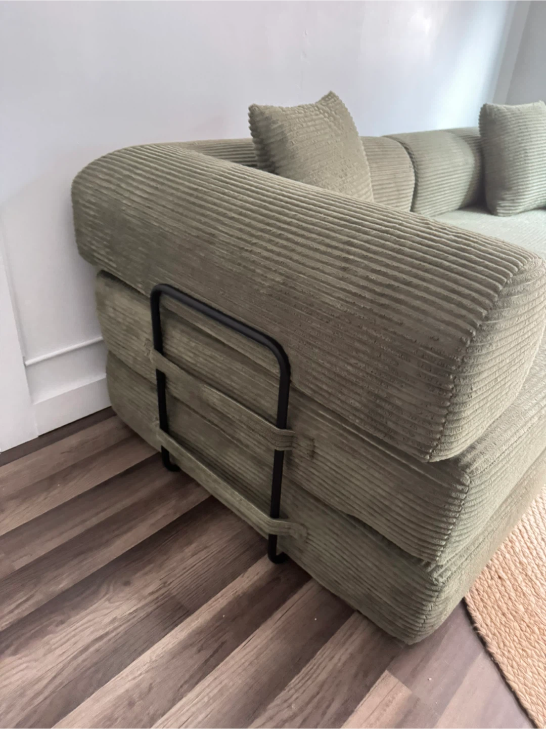 Green Corduroy Sofa - photo 2