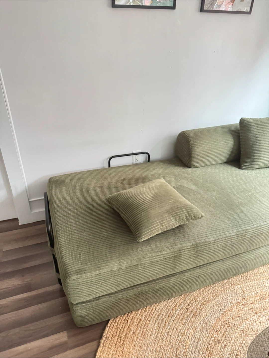 Green Corduroy Sofa - photo 3