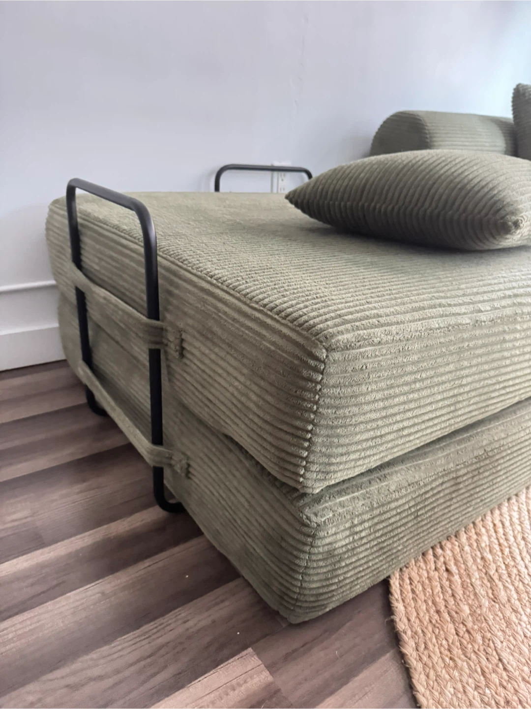 Green Corduroy Sofa - photo 4