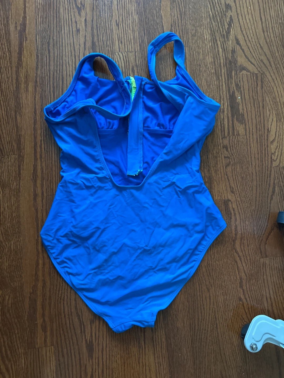 Blue One-Piece Swimsuit with Zipper - photo 2