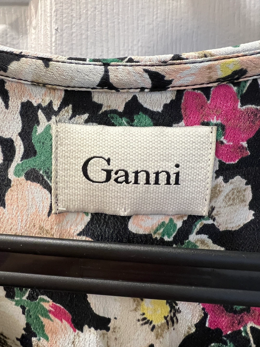 Ganni Floral Print Long Sleeve Smocked Waist Dress - photo 2
