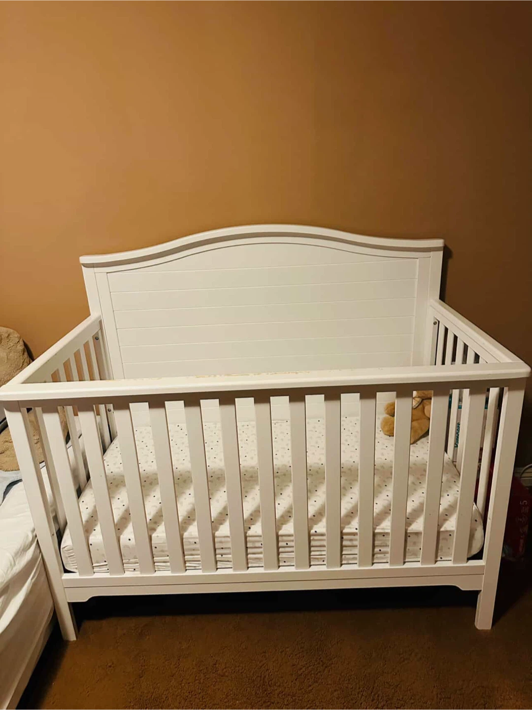 White Crib with Mattress