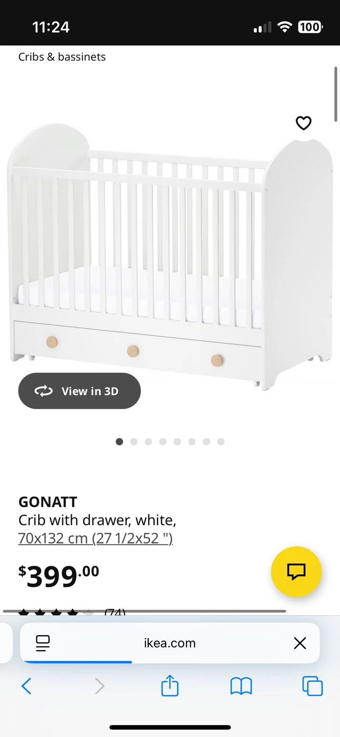 IKEA GONATT Convertible Crib - Good Condition - [$130] - photo 4