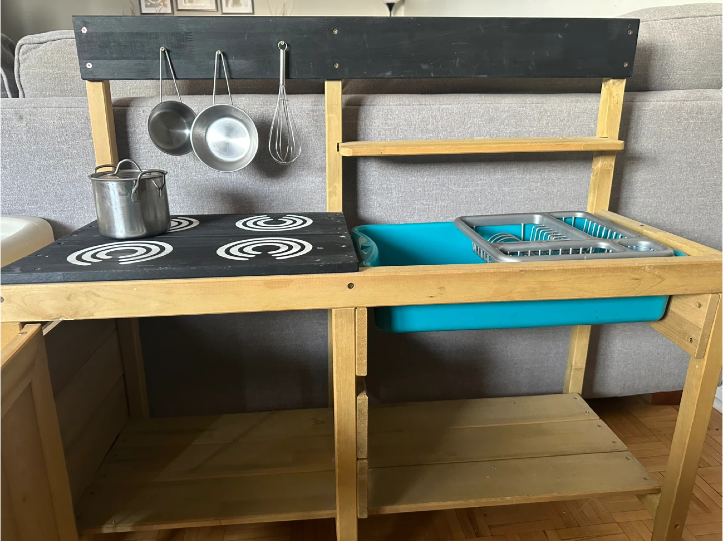 Wooden Play Kitchen with Accessories