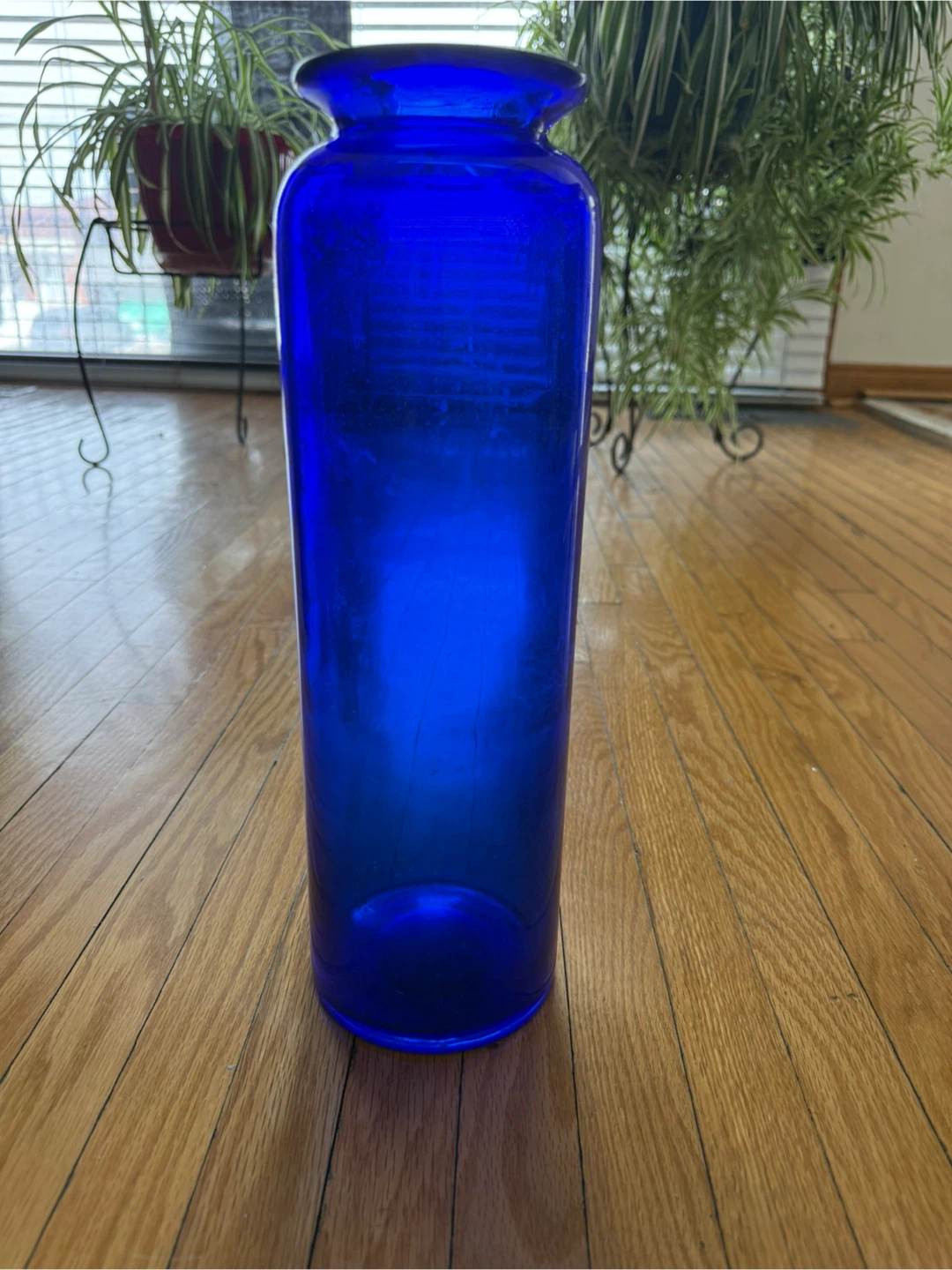 Cobalt Blue Glass Vase Vintage