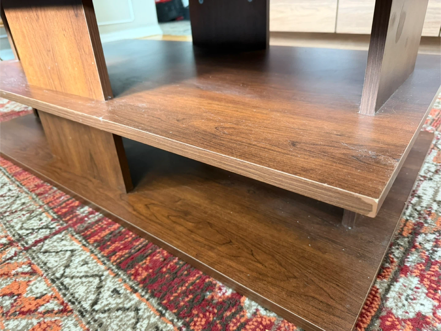 Wooden Coffee Table with Shelf - photo 2