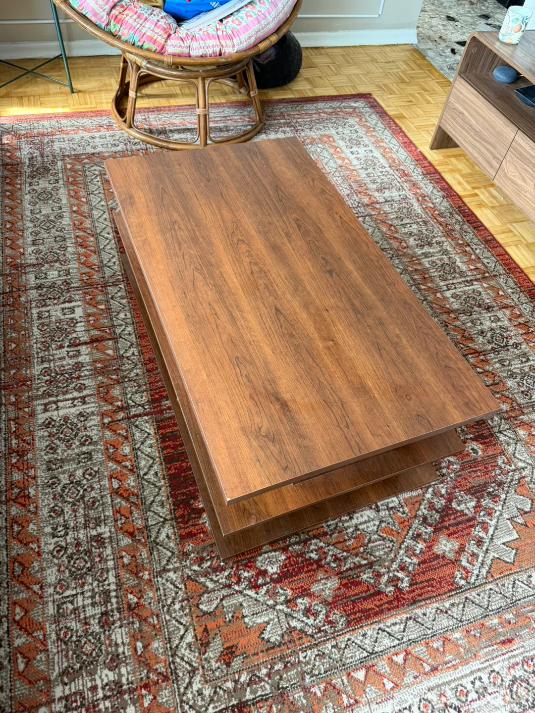 Wooden Coffee Table with Shelf