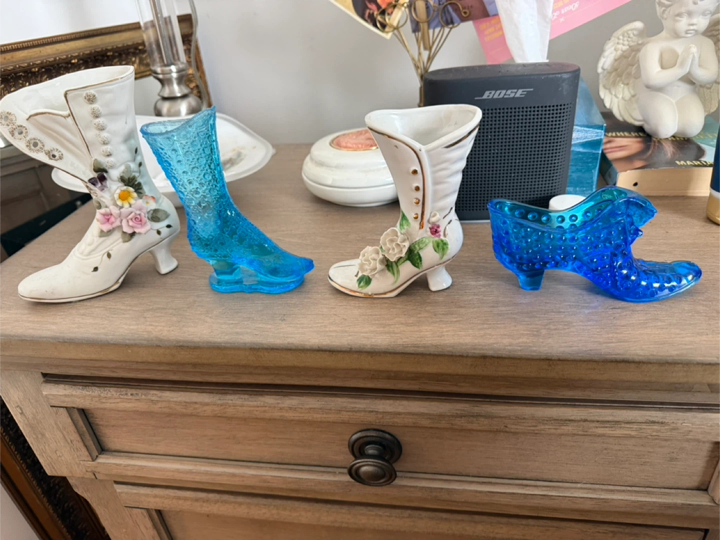 Collection of 4 Decorative Miniature Boots