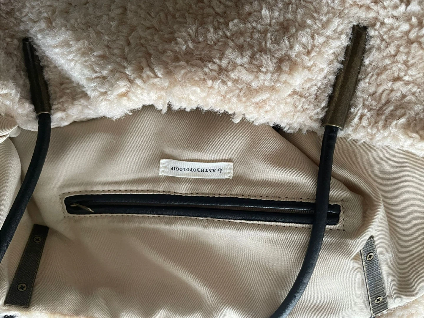 Anthropologie Teddy Fleece Tote Bag - photo 3