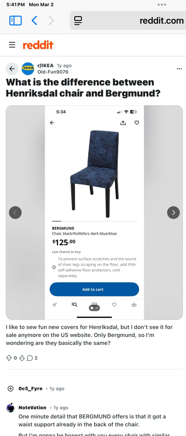 IKEA Henriksdal Chairs