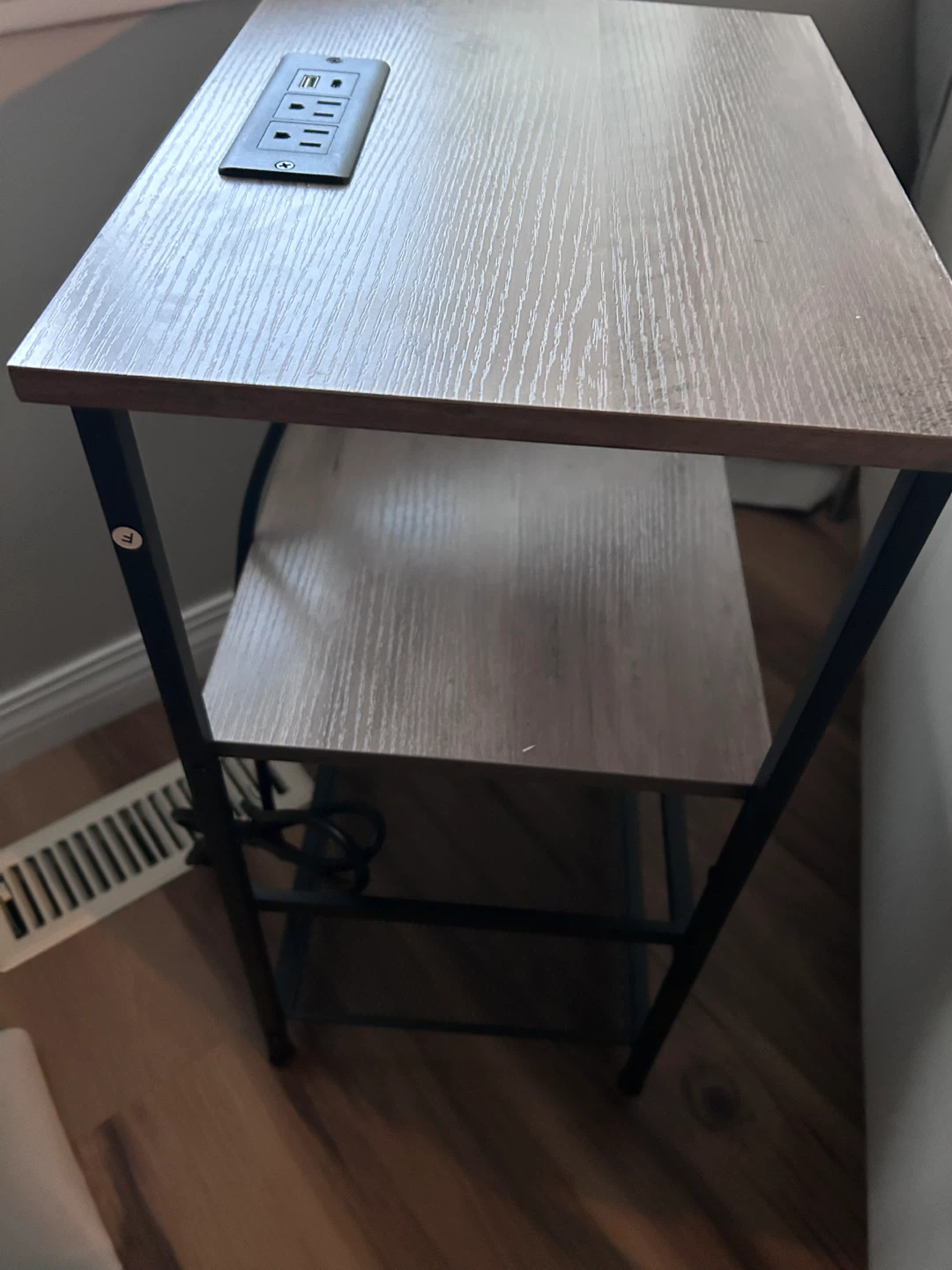 Side Table with Built-in Power Outlet - photo 2