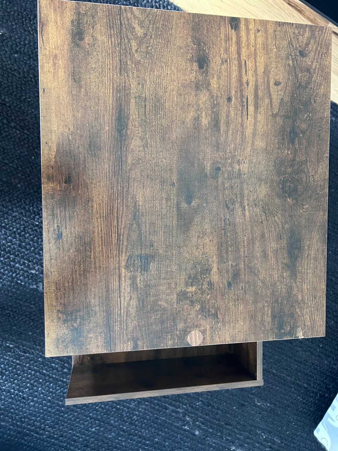 Rustic Side Table with Vinyl Record Storage - photo 4