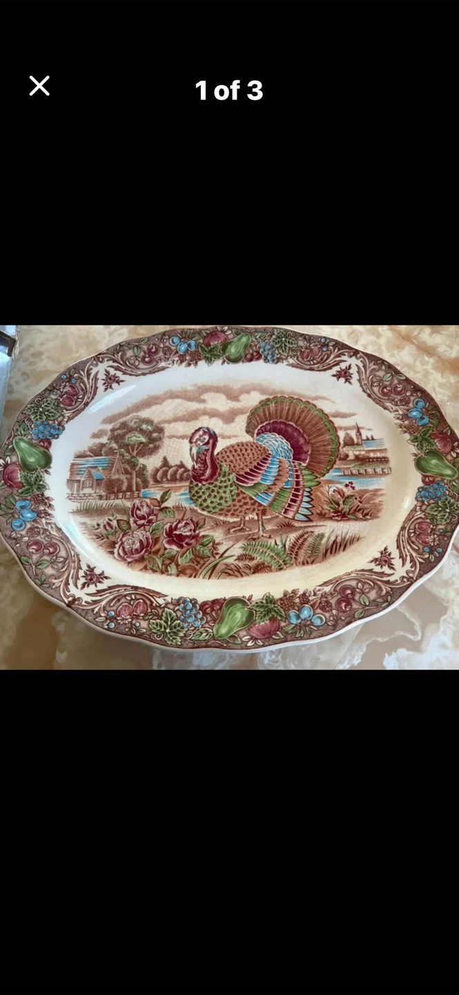 Vintage Turkey Platter