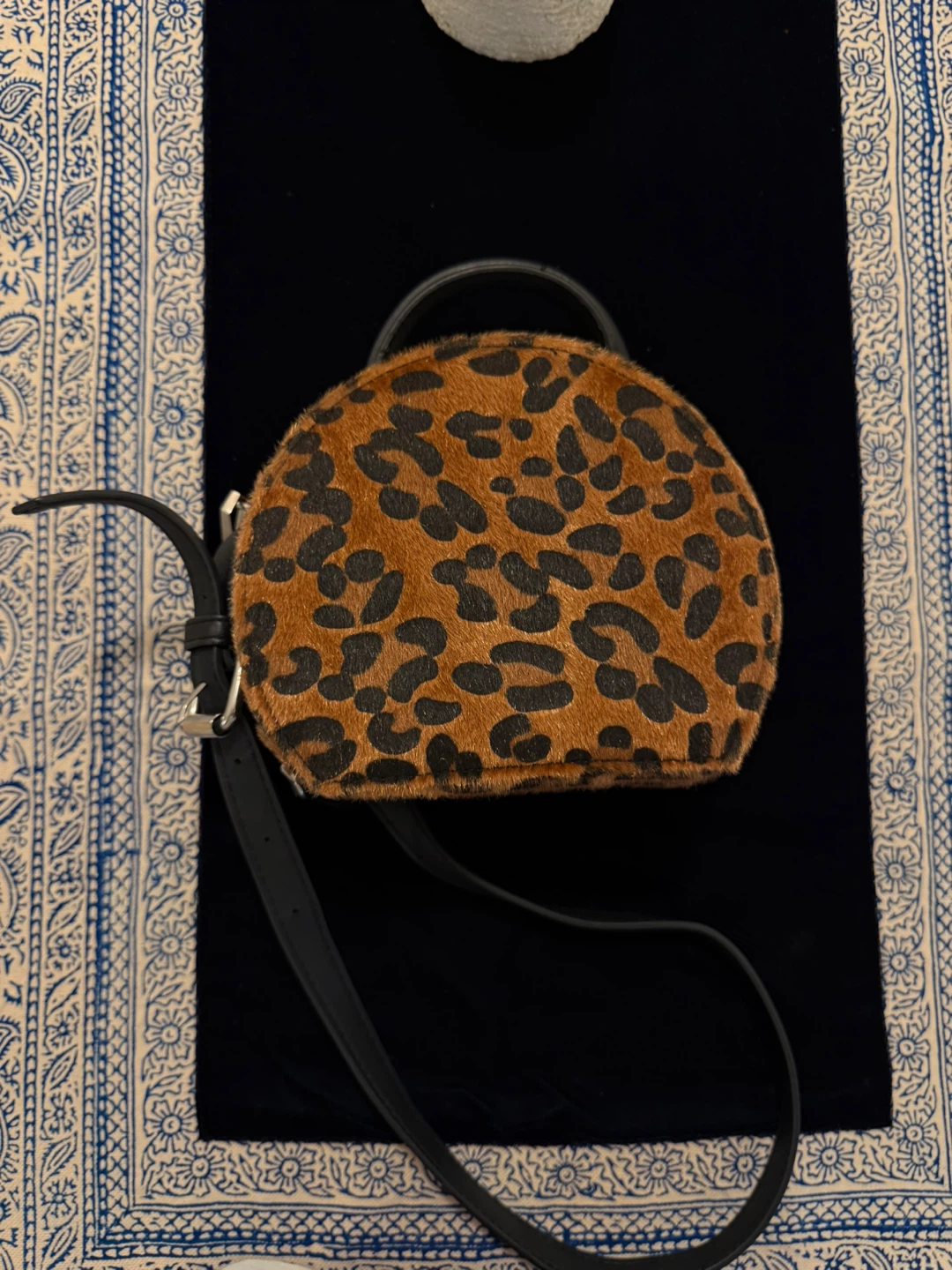 Leopard Print Round Handbag