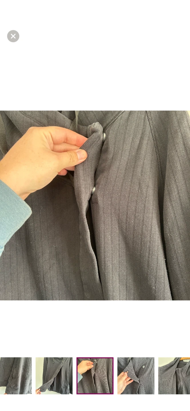 Women's Charcoal Grey Asymmetrical Snap-Front Hooded Jacket - photo 4