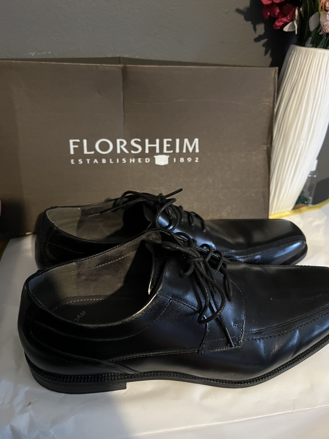 Florsheim Men's Black Leather Dress Shoes - photo 2