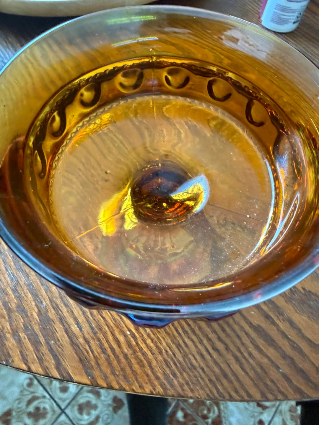 Carnival Iridescent Glass Compote Dish - photo 2