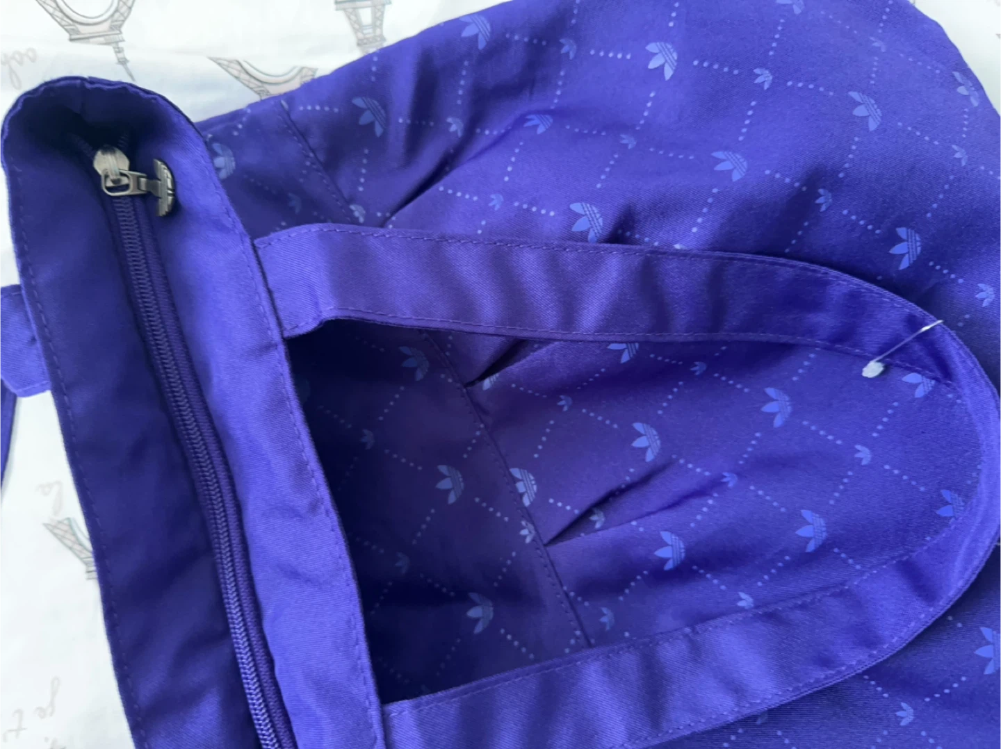 Adidas Purple Tote Bag with Trefoil Print - photo 2