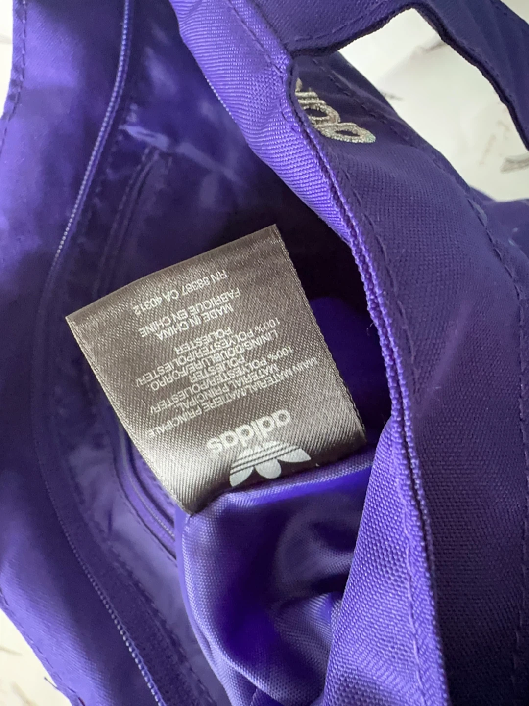 Adidas Purple Tote Bag with Trefoil Print - photo 4
