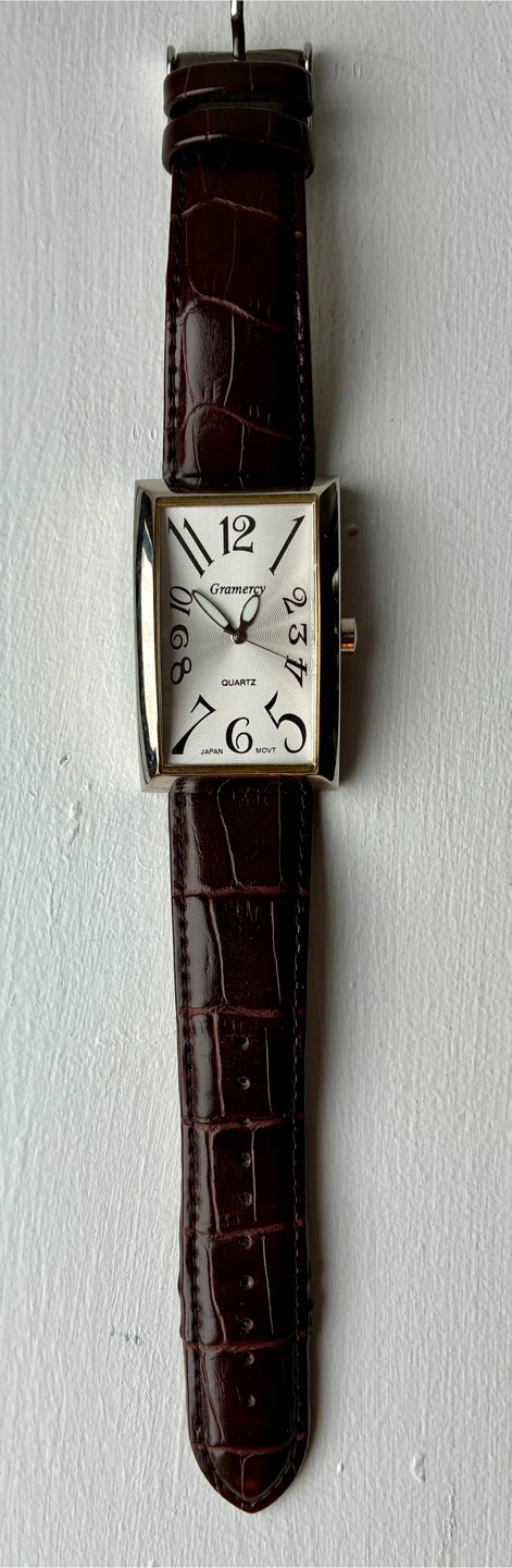 Gramercy Quartz Watch with Brown Croc-Embossed Band - photo 3