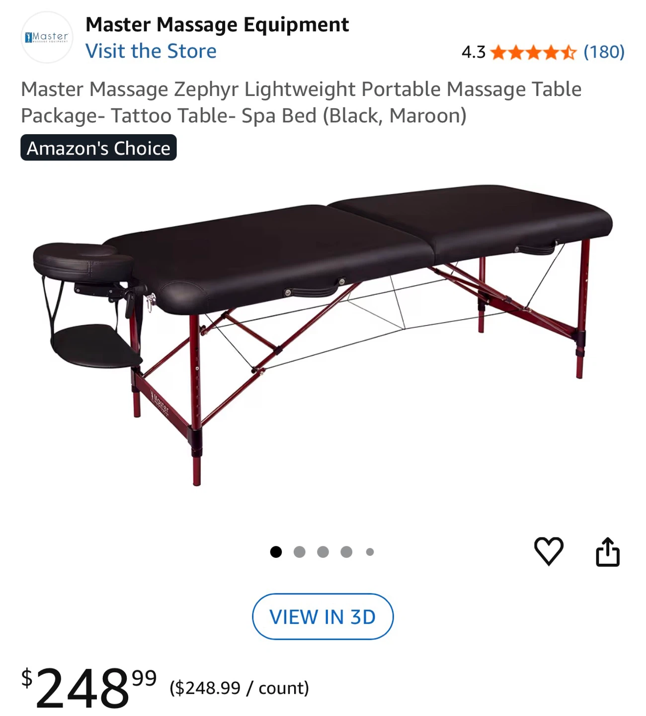 Master Massage Equipment Portable Massage Table - photo 2