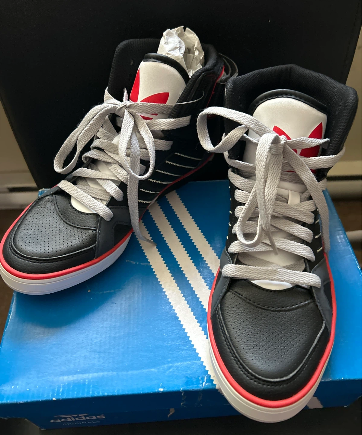 Adidas Space Diver High Top Sneakers - Black/Grey/Red - photo 4