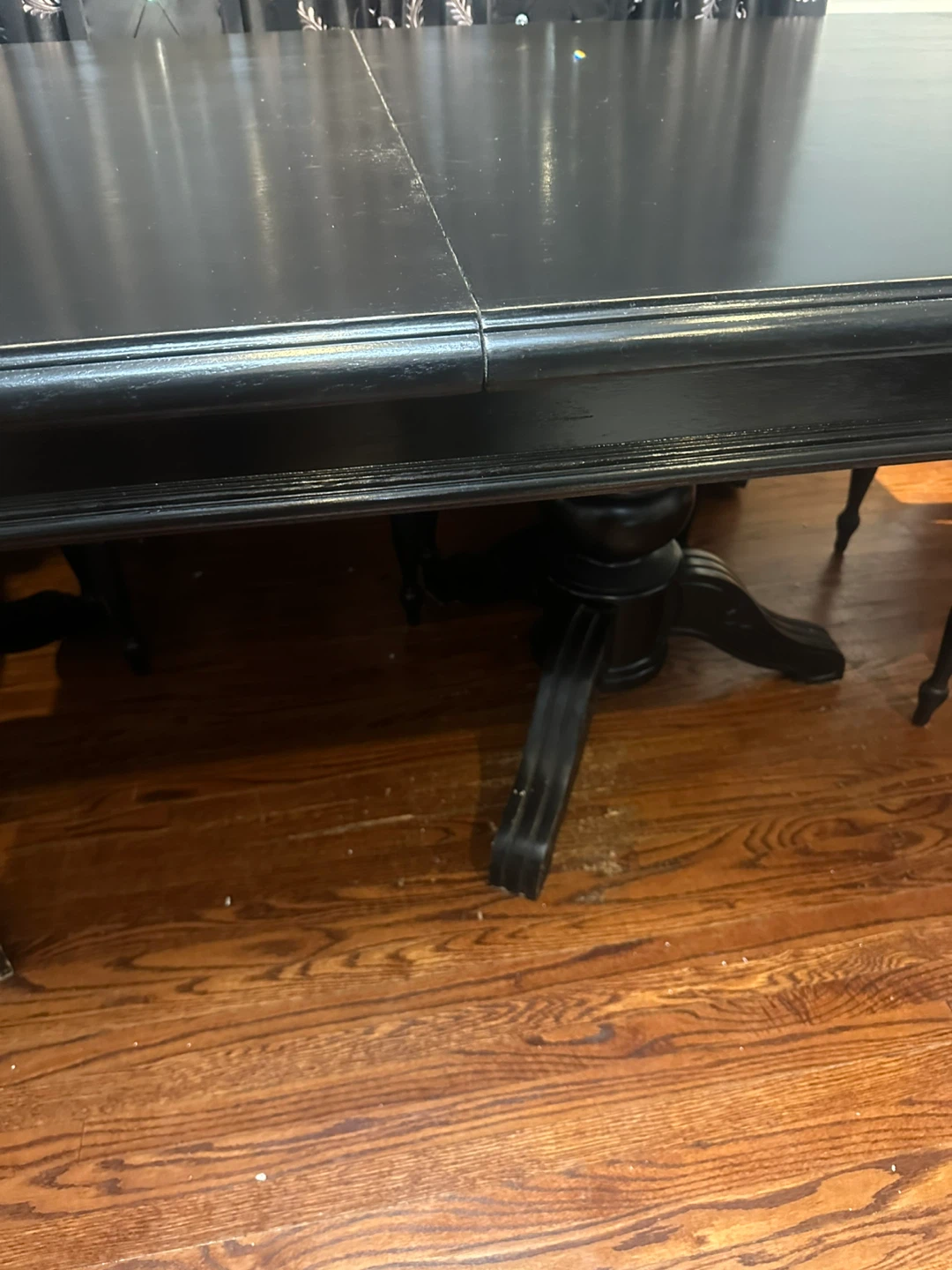 Black Pedestal Dining Table - photo 2