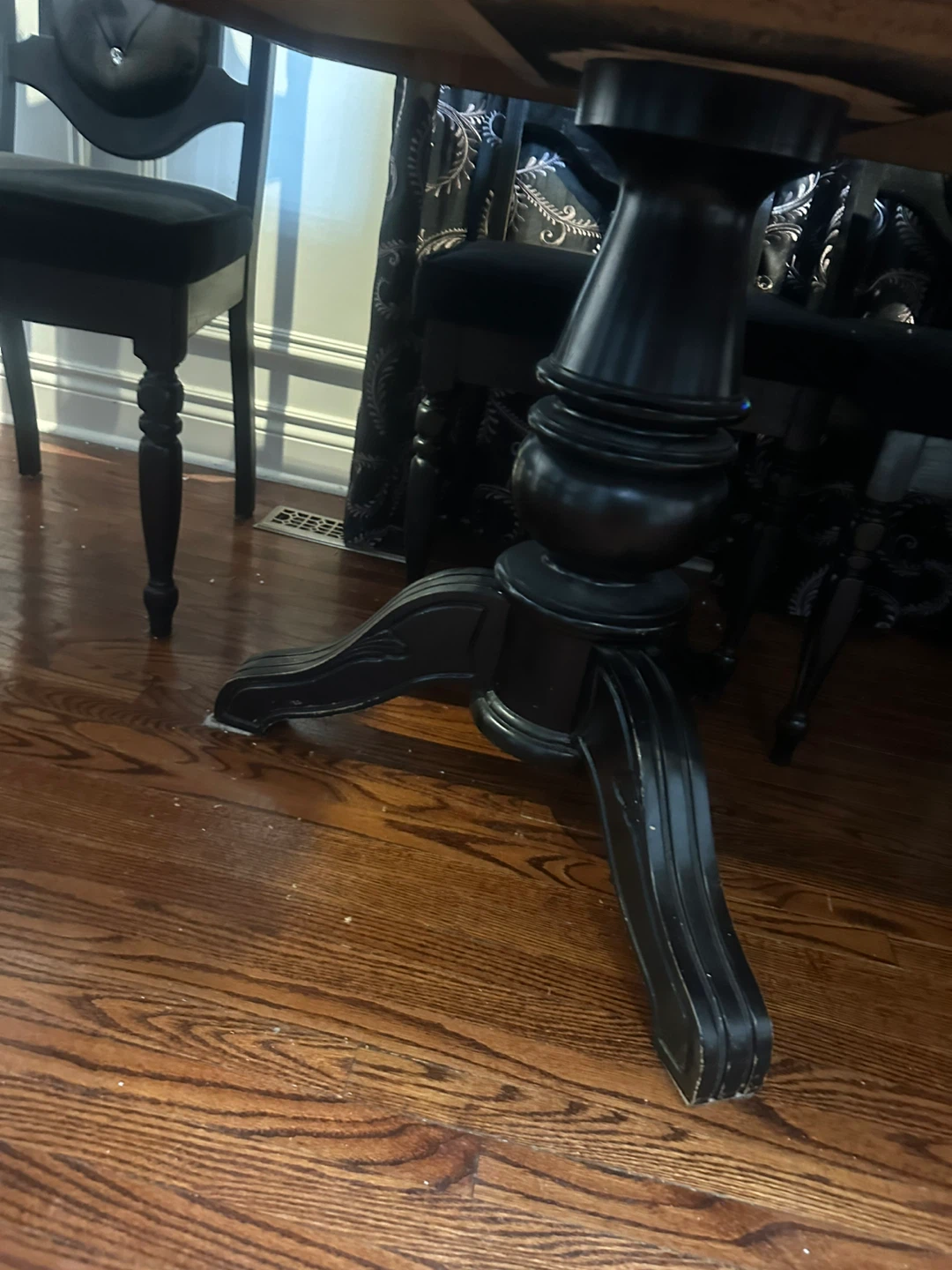 Black Pedestal Dining Table - photo 3