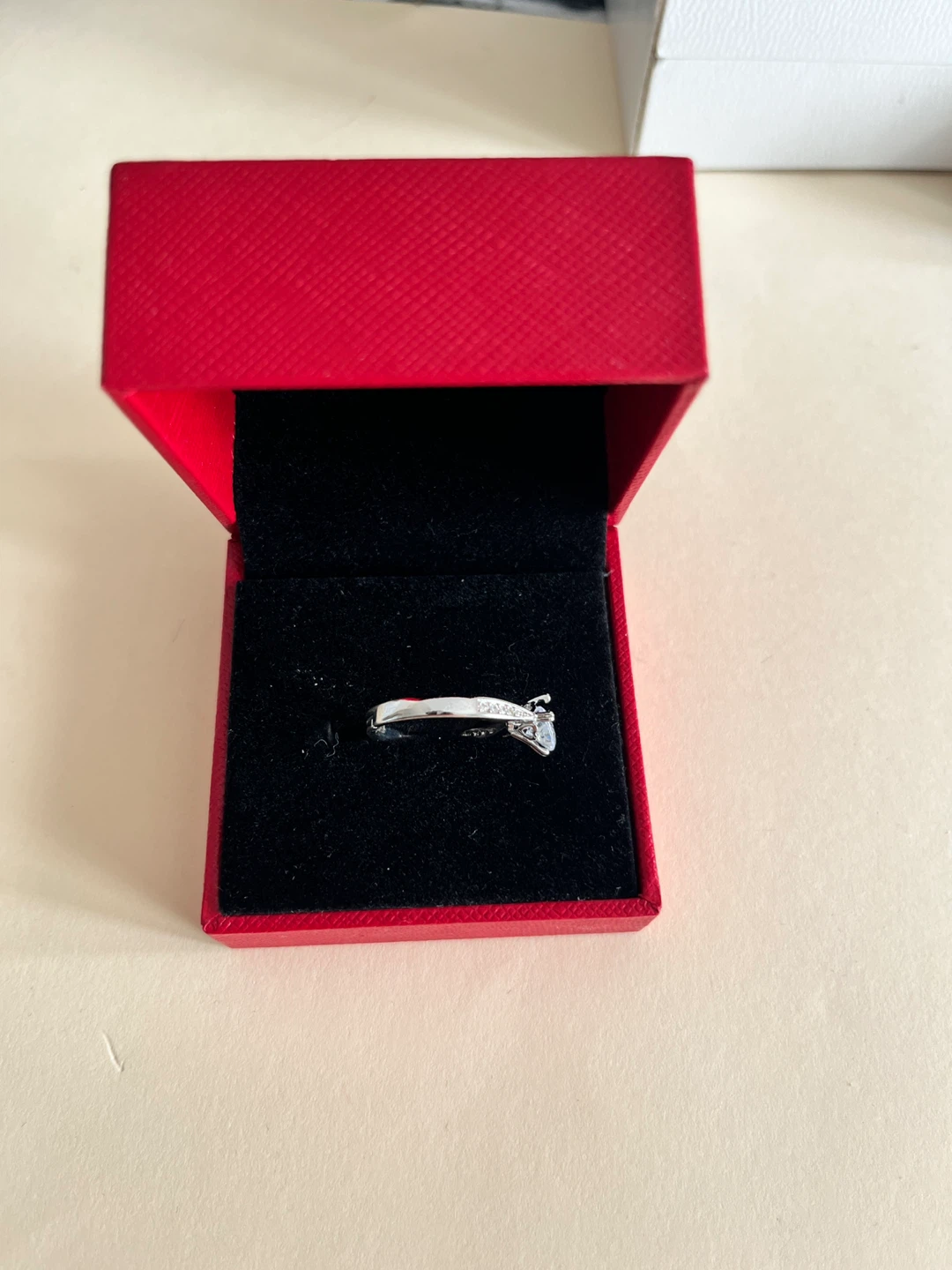 Silver Ring in Red Gift Box - photo 3