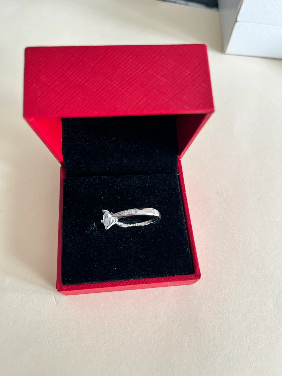 Silver Ring in Red Gift Box - photo 2