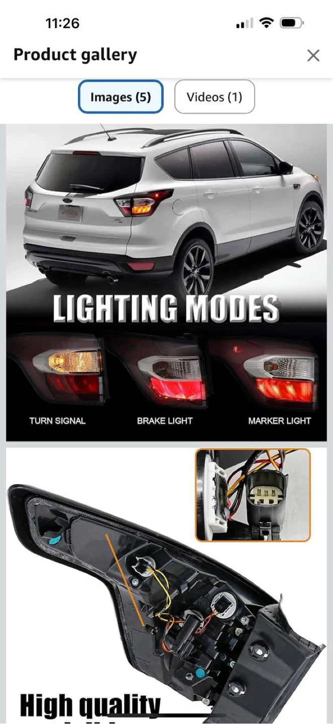 LEVANLIGHT Right Passenger Side Tail Light Assem - photo 3