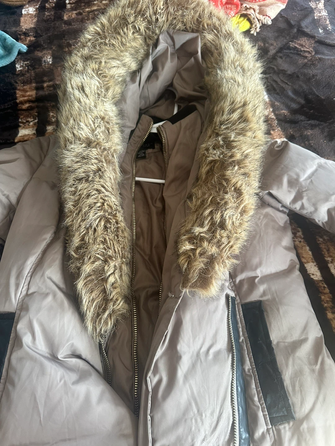 EVAMPED Hooded Puffer Coat with Faux Fur Trim - photo 2