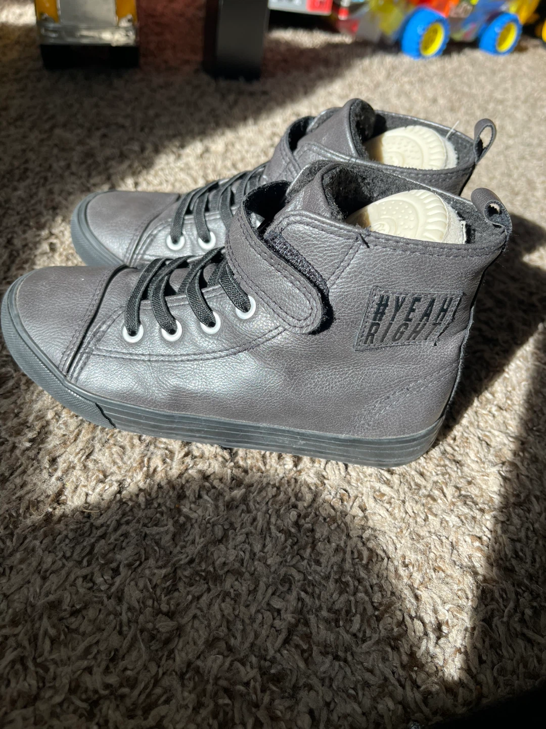 Grey High-Top Sneakers - US Size 12 - photo 2