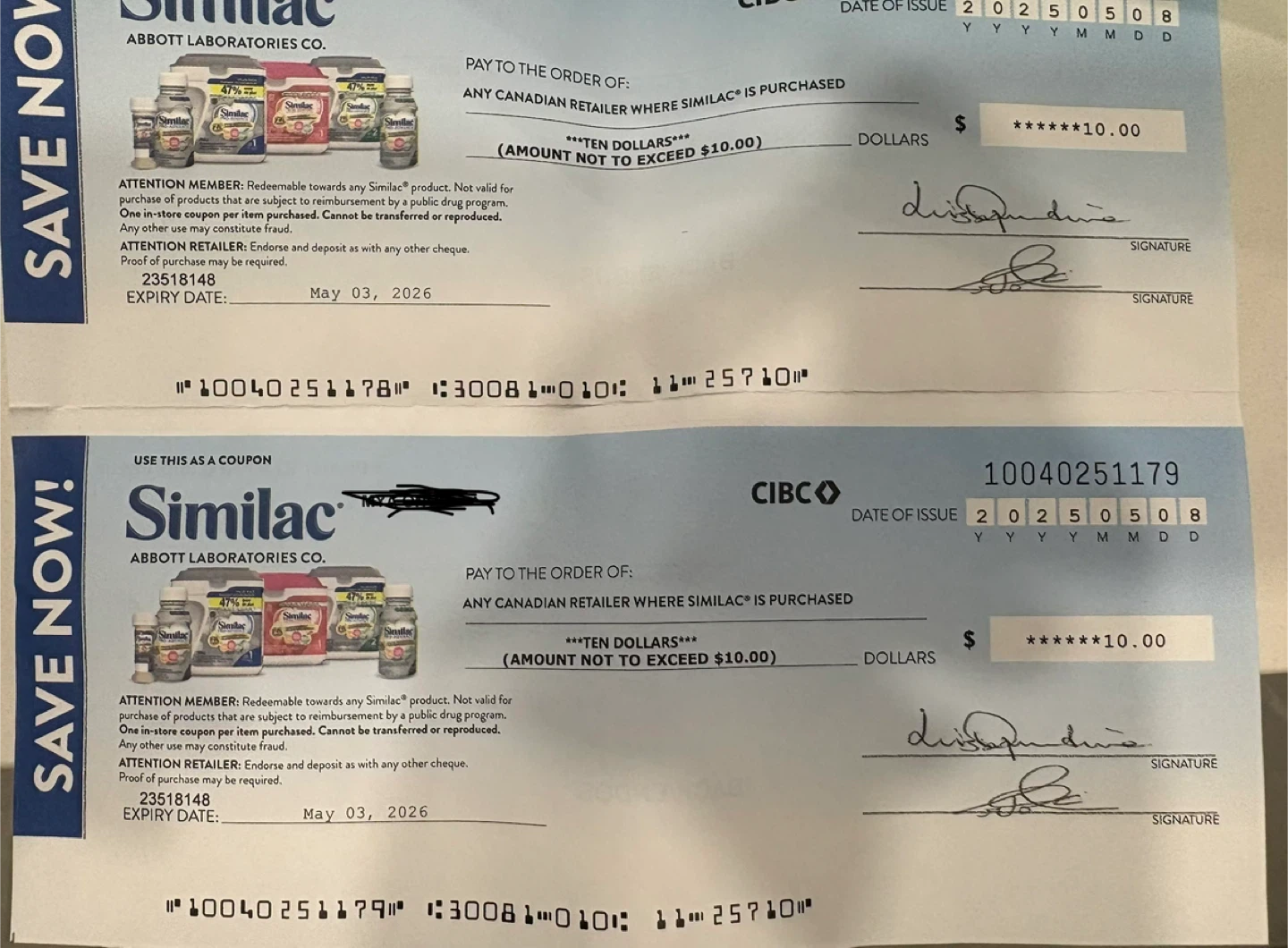 🧡 2 x $10 Similac Baby Formula Coupons (free)
