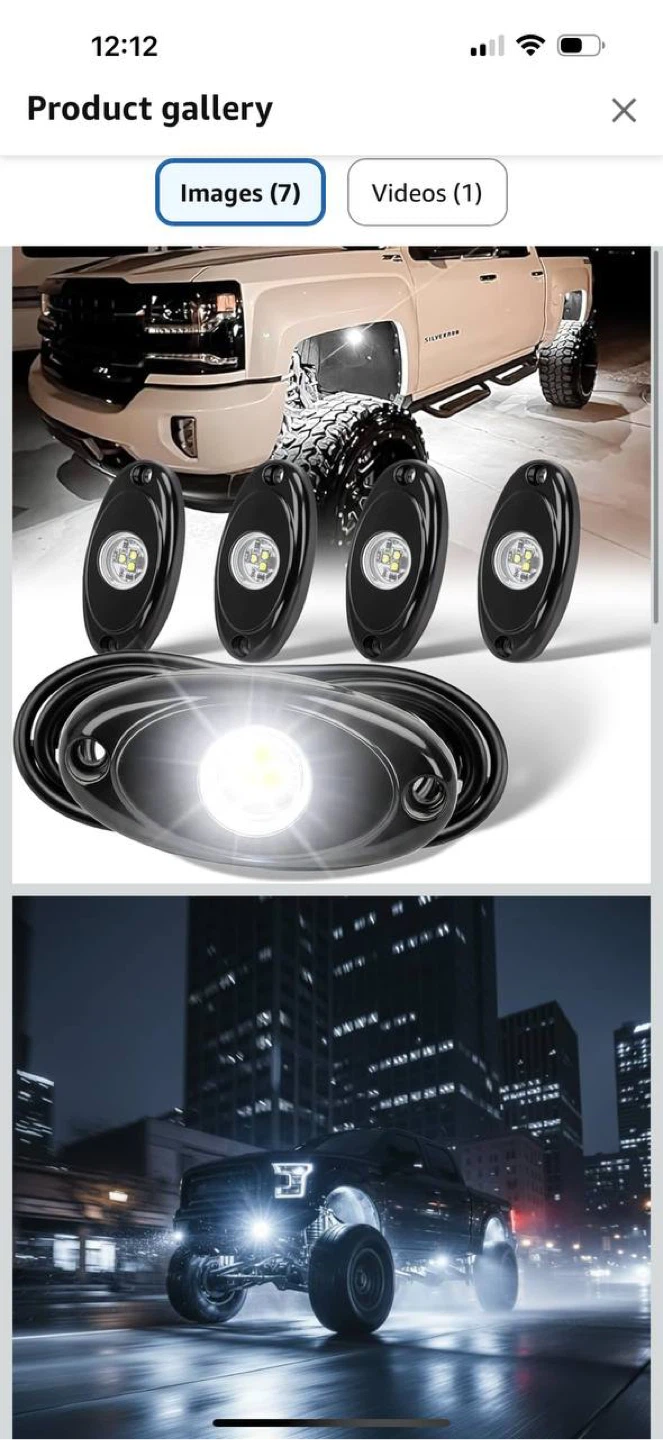 YONEDA LED Rock Lights Kit for Trucks – 4 Pods White (NEW) - photo 2